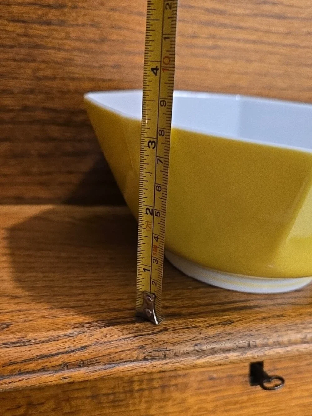 Fitz and Floyd Yellow Stripe Hexagonal Ceramic Serving Bowl